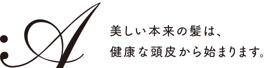 美しい本来の髪は、健康な頭皮から始まります。