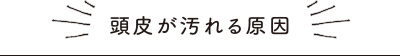 頭皮が汚れる原因