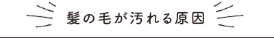 髪の毛が汚れる原因